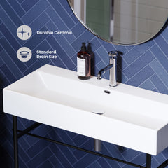 Swiss Madison Claire 40" Console Sink White Basin w/ Legs - SM-CS7