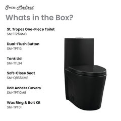 Swiss Madison St. Tropez One-Piece Elongated Toilet Vortex™ Dual-Flush 1.1/1.6 gpf - SM-1T254