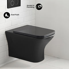 Swiss Madison Carré Wall-Hung Elongated Toilet Bowl - SM-WT455 - The Home Selection