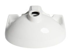 Alfi White 14  Small Wall Mounted Ceramic Sink with Faucet Hole - ABC118