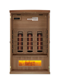 Golden Designs 8000 Reserve Series PureTech™ Full Spectrum Infrared Sauna Near Zero EMF with Himalayan Salt Bar -  GDI-8020-02