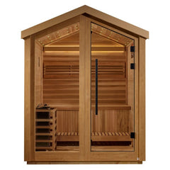 Golden Design 6 Person Savonlinna Traditional Sauna Outdoor Steam Sauna with Red Cedar Wood - GDI-8503-04