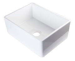 Alfi White 26  Contemporary Smooth Apron Fireclay Farmhouse Kitchen Sink - AB505-W
