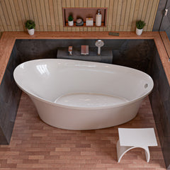 EAGO 6 ft White Free Standing Air Bubble Bathtub - AM1800