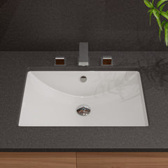 Alfi White 24  Rectangular Undermount Ceramic Sink - ABC603
