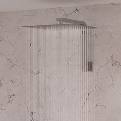 Alfi 12" Square Ultra-Thin Rain Shower Head - Brushed Stainless Steel
