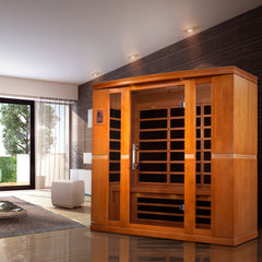 Dynamic 4 Person "Bergamo Elite" Infrared Sauna Ultra Low EMF with Canadian Hemlock - DYN-6440-01 Elite - The Home Selection