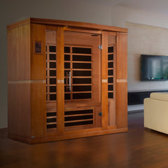 Dynamic 4 Person "Bergamo Elite" Infrared Sauna Ultra Low EMF with Canadian Hemlock - DYN-6440-01 Elite - The Home Selection