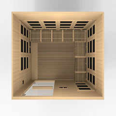 Dynamic "Catalonia" Infrared Sauna with Hemlock Wood, Ultra Low EMF 8-Person - GDI-6880-02 - The Home Selection