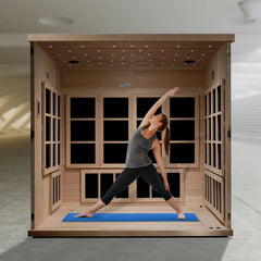 Dynamic "Catalonia" Infrared Sauna with Hemlock Wood, Ultra Low EMF 8-Person - GDI-6880-02 - The Home Selection
