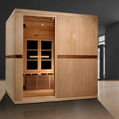 Dynamic "Catalonia" Infrared Sauna with Hemlock Wood, Ultra Low EMF 8-Person - GDI-6880-02 - The Home Selection