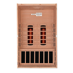 Dynamic Santiago 2-Person Full Spectrum Near Zero EMF (Under 2MG) FAR Infrared Sauna (Canadian Hemlock) - DYN-6209-03 FS - The Home Selection