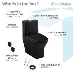 Swiss Madison Sublime II One-Piece Round Toilet Dual-Flush 1.1/1.6 gpf - SM-1T257