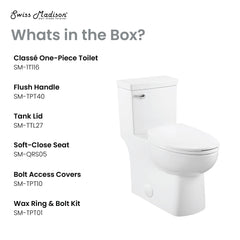 Swiss Madison Classé One-Piece Toilet with Front Flush Handle 1.28 gpf - SM-1T116 - The Home Selection