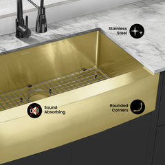 Swiss Madison Rivage 36" x 21" Stainless Steel, Single Basin, Farmhouse Kitchen Sink with Apron - SM-KS761 - The Home Selection