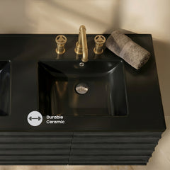 Swiss Madison 60 inch Vanity Top Bathroom Sink - SM-VT360-3MB - The Home Selection