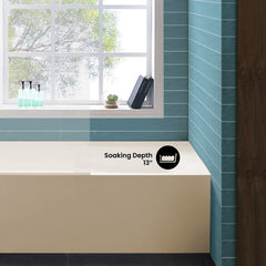 Swiss Madison Voltaire 60" X 30" Left-Hand Drain Alcove Bathtub with Apron in Bisque - SM-AB541BQ - The Home Selection