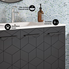 Swiss Madison Annecy 36" Bathroom Vanity in Phantom Black - SM-BV261B - The Home Selection