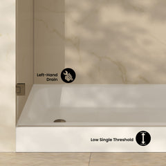 Swiss Madison Voltaire 60 x 30 Shower Pan Base with Left Drain - SM-SB0525G