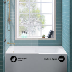 Swiss Madison Voltaire 60" X 30" Left-Hand Drain Alcove Bathtub with Apron - SM-AB541