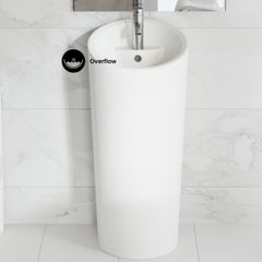 Swiss Madison St. Tropez Circular One-Piece Pedestal Sink - SM-PS310 - The Home Selection