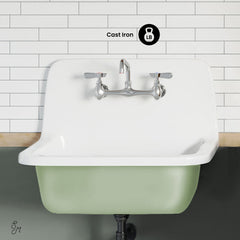 Swiss Madison Loire 22" Cast Iron Rectangle Wall-Mounted Sink - SM-WS7101