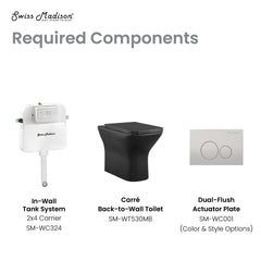 Carré Back-To-Wall Elongated Toilet Bowl - SM-WT5 - The Home Selection