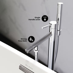 Swiss Madison Plaisir Freestanding Bathtub Faucet in Chrome - SM-FF10C - The Home Selection