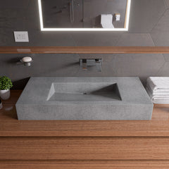 Alfi 40  Solid Concrete Rectangular Countertop Sink - ABCO40R