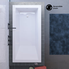 Swiss Madison Voltaire 54" x 30" Reversible Drain Drop-In Bathtub - SM-DB572 - The Home Selection
