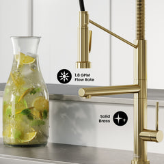 Swiss Madison Novuet Single Handle, Pull-Down Kitchen Faucet with Pot Filler SM-KF74