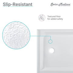 Swiss Madison Voltaire 60 x 32 Single-Threshold, Left-Hand Drain, Shower Base - SM-SB515 - The Home Selection