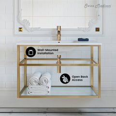Swiss Madison Pierre 36" Wall-Mounted Bathroom Vanity - SM-BV553 - The Home Selection