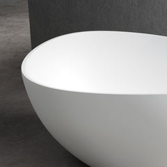 Altair Vespa 63" x 39" Solid Surface Soaking Bathtub with Integrated Overflow - 53263-BAT