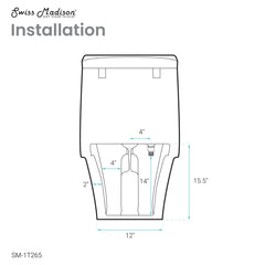 Swiss Madison Monaco  Hugo One-Piece Elongated Toilet Touchless Dual-Flush 1.1/1.6 gpf - SM-1T265