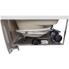 EAGO 59" Single Person Corner White Acrylic Whirlpool Bath Tub - AM161-L - The Home Selection