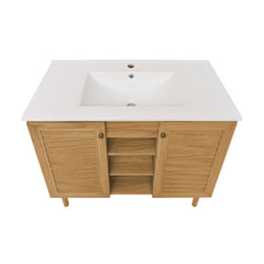 Swiss Madison Bron 36" Freestanding Bathroom Vanity in Golden Oak with Sink Top - SM-BV374