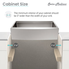 Swiss Madison Rivage 33 x 22 Single Basin Apron Kitchen Workstation Sink - SM-KS780 - The Home Selection