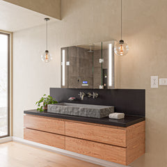 Alfi 39  Solid Concrete Gray Matte Trough Sink for the Bathroom - ABCO39TR