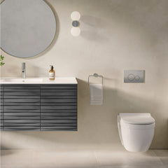 Swiss Madison Well Made Forever SM-WK450-01C - Ivy Wall Hung Elongated Toilet Bundle, Glossy White - SM-WK450-01C - The Home Selection