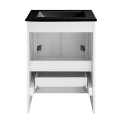 Swiss Madison Virage 24 in. White Bathroom Vanity With Ceramic Sink Top - SM-BV730W - The Home Selection