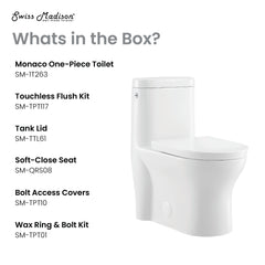 Swiss Madison Monaco One-Piece Elongated Toilet Touchless Dual-Flush 1.1/1.6 gpf - SM-1T263 - The Home Selection