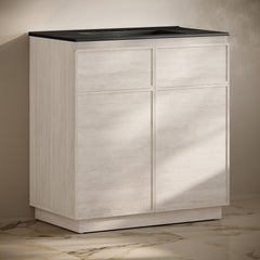 Swiss Madison St. Tropez 36" Freestanding Bathroom Vanity with Black 3-Hole Widespread Sink Top - SM-BV0802