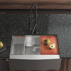 Swiss Madison Rivage 30 x 22 Single Basin Apron Kitchen Workstation Sink - SM-KS779 - The Home Selection