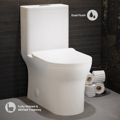Swiss Madison Burdon One-Piece Elongated Toilet Vortex™ Dual-Flush 1.1/1.6 gpf - SM-1T111 - The Home Selection