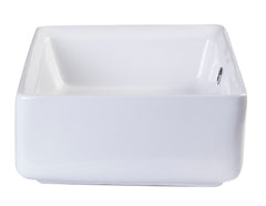 EAGO 20  RECTANGULAR CERAMIC ABOVE MOUNT BASIN VESSEL SINK - BA131