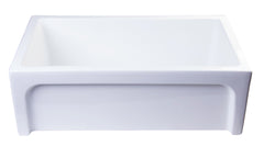 Alfi 30  White Arched Apron Thick Wall Fireclay Single Bowl Farm Sink - AB3018ARCH-W