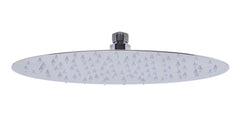 Alfi 12" Oval Brushed Solid Ultra Thin Rain Shower Head - Polished Stainless Steel