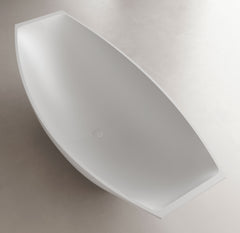 Alfi White Matte 71  Solid Surface Resin Free Standing Hammock Style Bathtub - AB9991