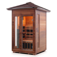 Enlighten Diamond 2 Peak Outdoor Infrared/Traditional Sauna - H-17376 - The Home Selection